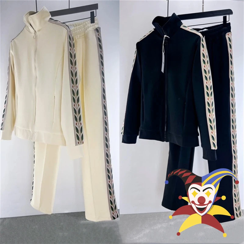 

Black Ribbon Casablanca Jacket Women Men Coat Casual Zipper Cardigan Clothing