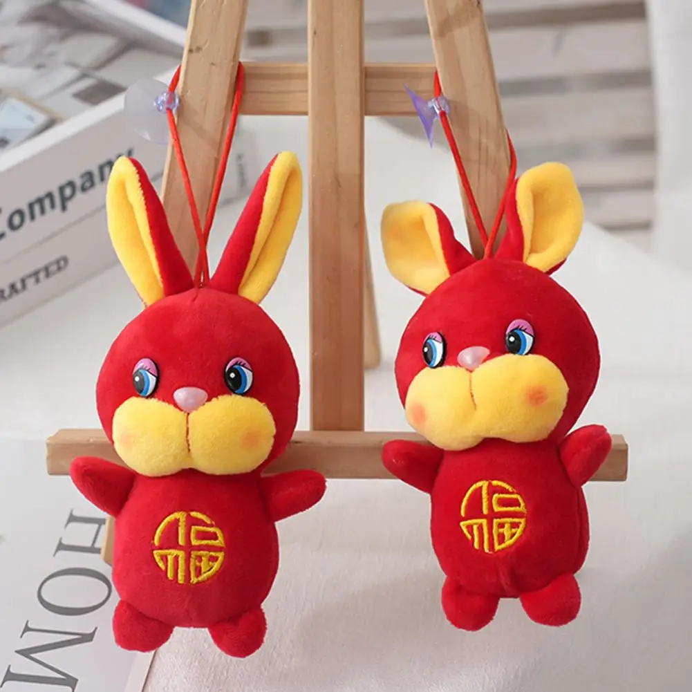 

Изысканная искусственная талисман, плюшевые уютные на ощупь куклы-талисманы 2023 года, мягкая мультяшная кукла-кролик, плюшевая подвеска