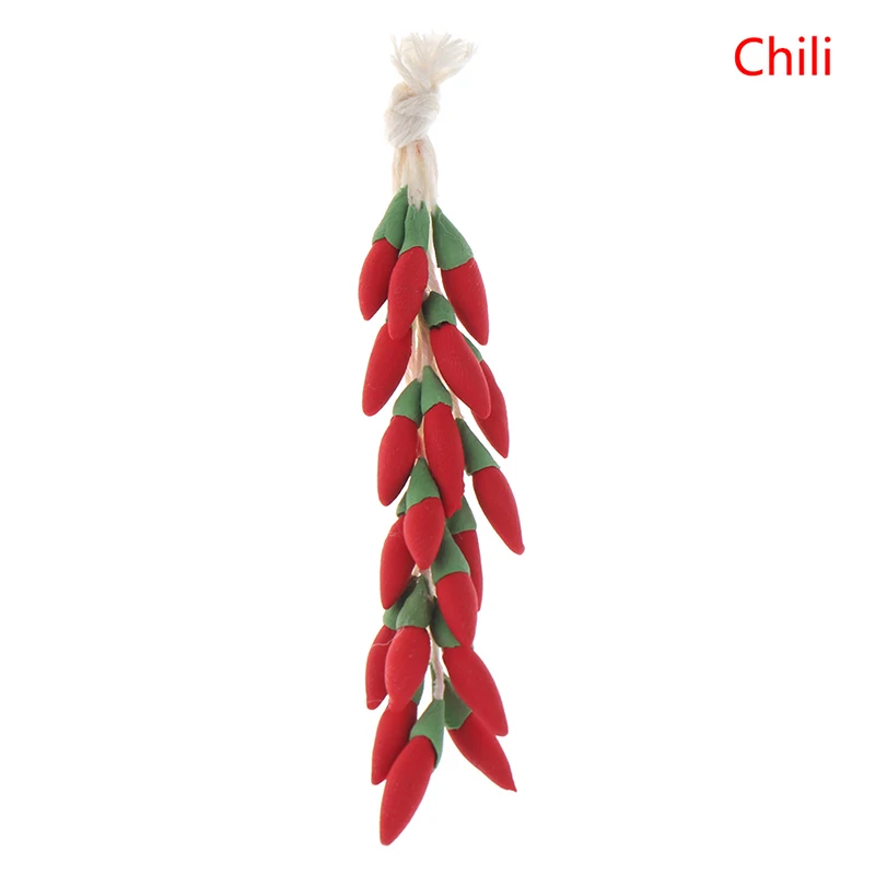 1:12 Dollhouse Miniature Simulation Food Vegetables Fake Chili Pepper Garlic DIY Scene Doll House Room Home Christmas Wall Decor 5