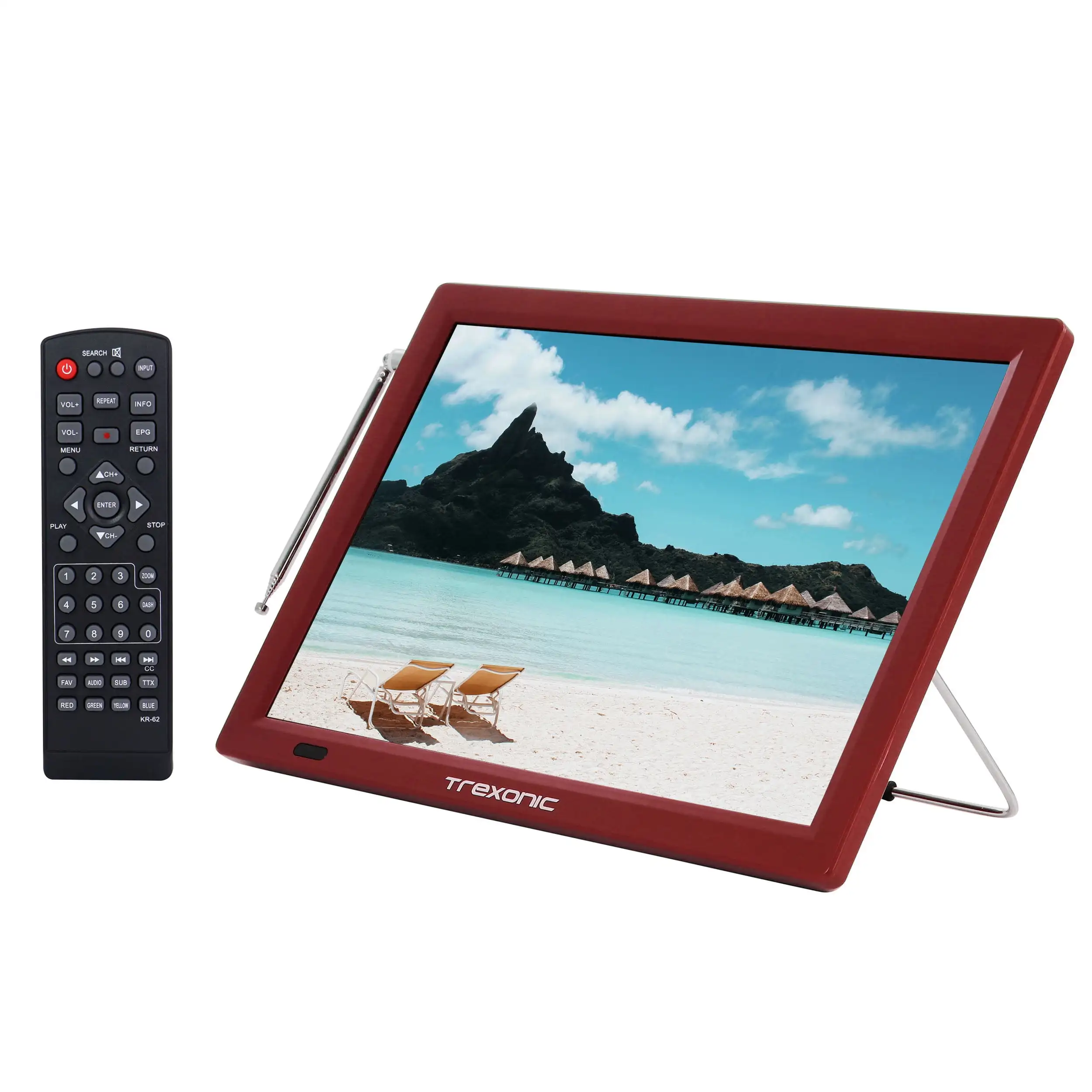 

Trexonic портативный Перезаряжаемый 14-дюймовый светодиодный TV с HDMI, SD/MMC, USB, VGA, AV In/Out и встроенный цифровой тюнер