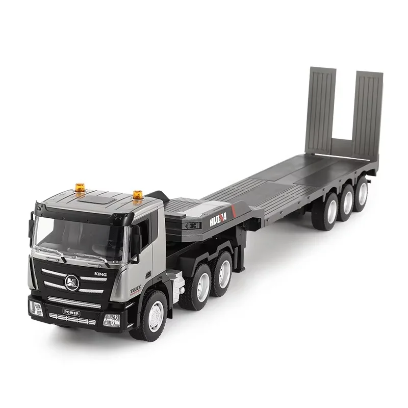 Genuine Huina Remote Control Flatbed Trailer Electric Truck Tractor Excavator Children Birthday Toy Gift Simulated Transport Tru 3