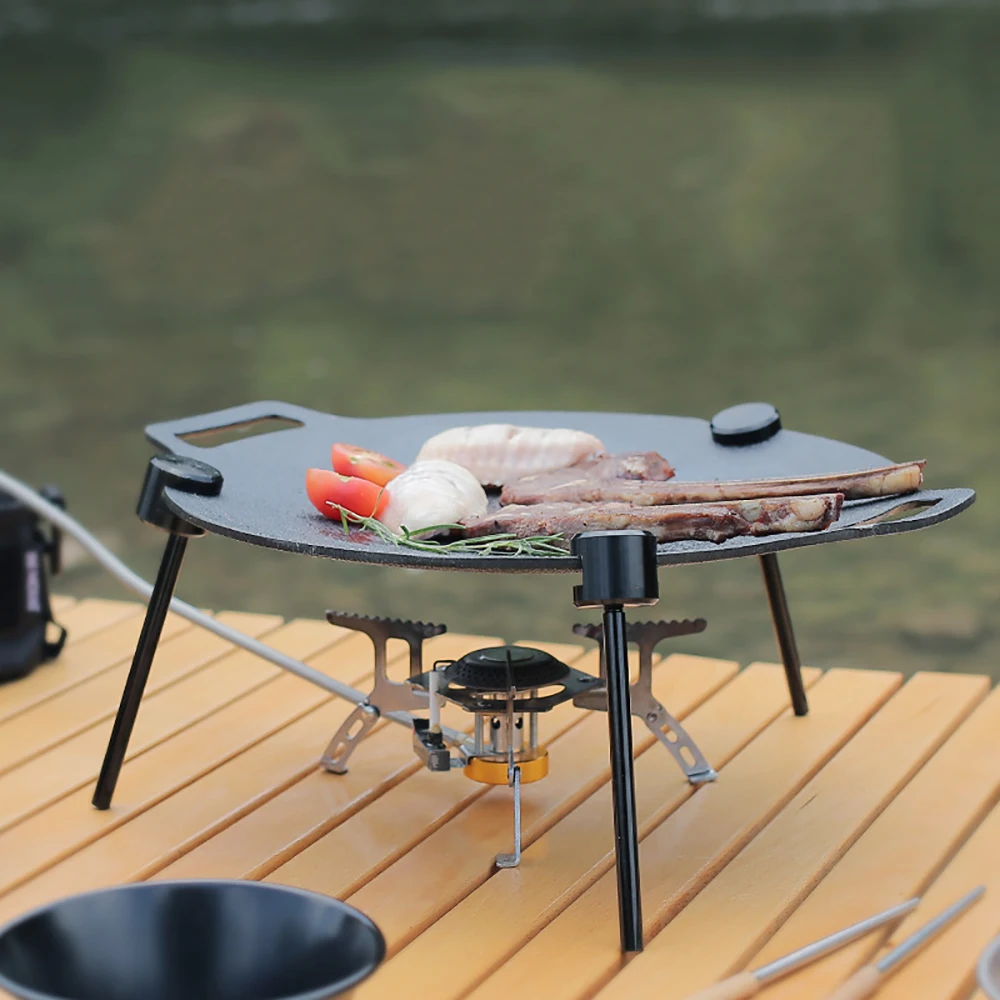 Triangular BBQ Bracket – Portable Detachable Grill & Pot Rack with Chain 2