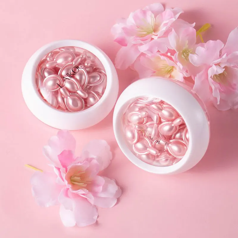 Sakura Capsule Facial Brightening Essence Hydrating, Moisturizing, Nourishing, Anti-Wrinkle Vitamin E Skin Care Products