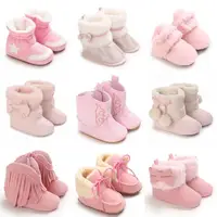Baby Booties Vintage Tassel Anti-slip Sole Winter Warm Baby Girls Shoes Snow Booties First Walkers Infant Shoes 1