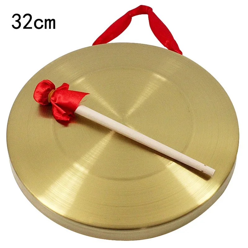 Diameter 22/32cm Chinese Copper Gong Hand Gong Opera Percussion Instruments with wooden Beater