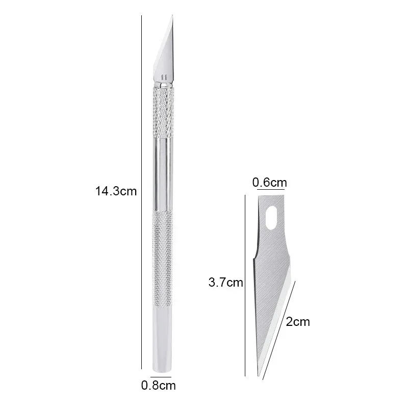 Wood Cutter Knifes Colorful Aluminum Alloy Carve Tool Sculpture Utility Engrave Sharp Metal Scalpel Woodcarve Blade