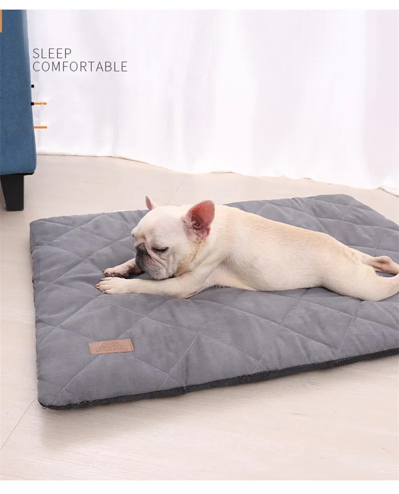 Title 8, Warm Winter Pet Dog Bed Velvet Heating Mat Remo...