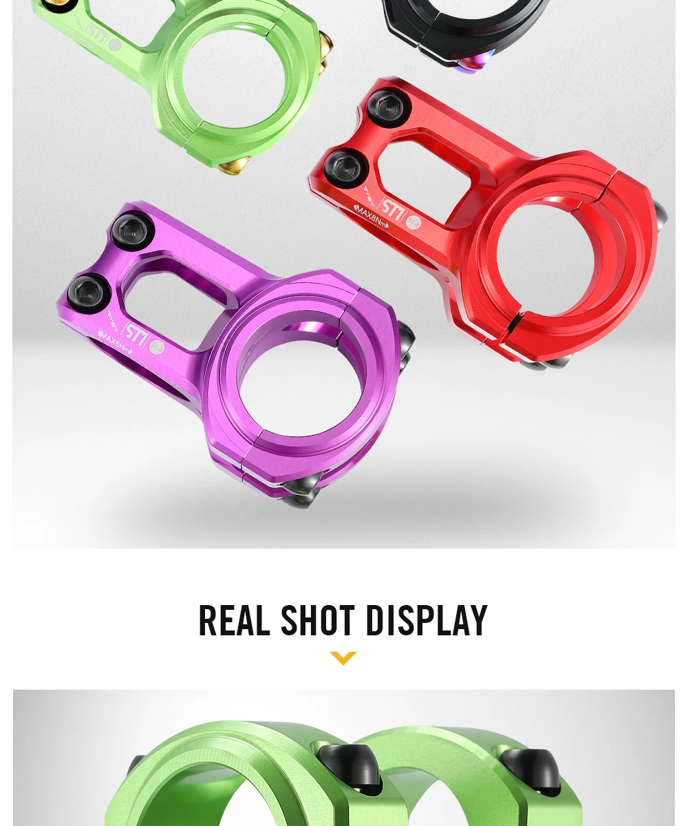 RYET MTB Stem Mountain Road Bike Stem 31.8mm 35mm Downhill Handlebar Stem 0 Degree 35mm Length XC AM Cycling Accessories