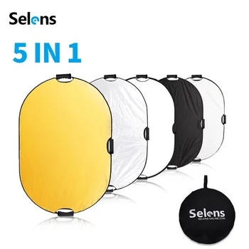 사진 스튜디오용 타원형 접이식 빛 반사판, 휴대용 멀티 디스크, 휴대용 사진 디스크, 5 in 1
