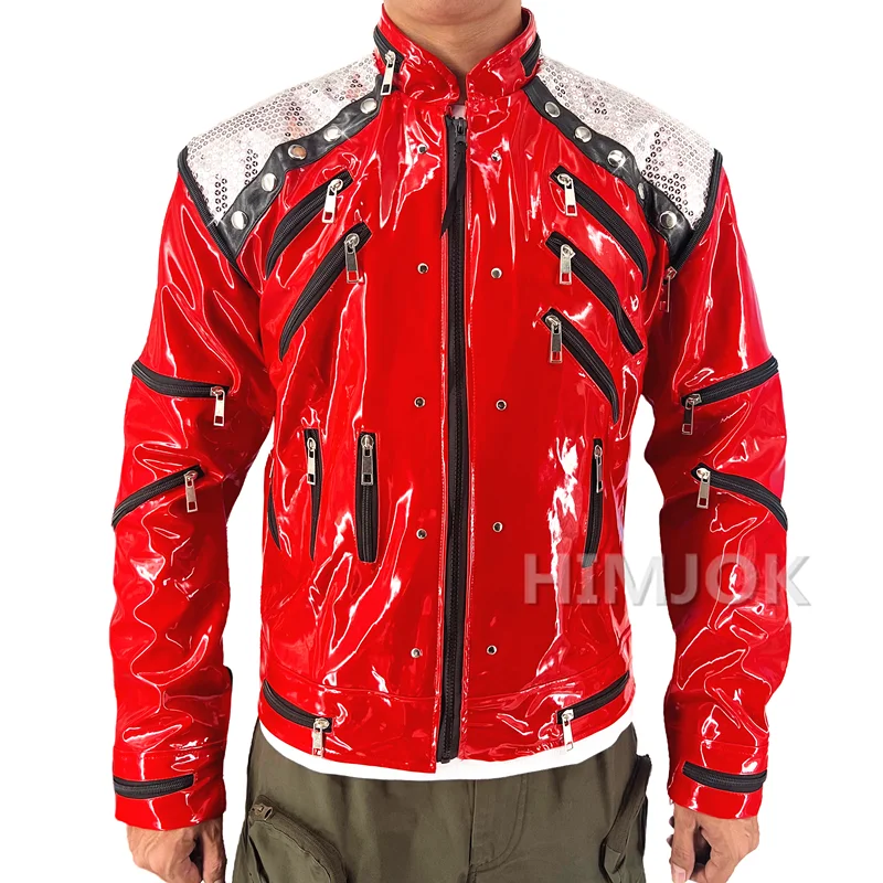 Michael Jackson Costumes Jacket Beat It for Adults Cosplay Impersonate Halloween Christmas 2