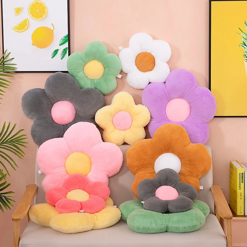 

Flower Plush Throw Pillow Soft Plant Chair Cushion Living Bedroom Home Decorative Pillows Sofa Cushions