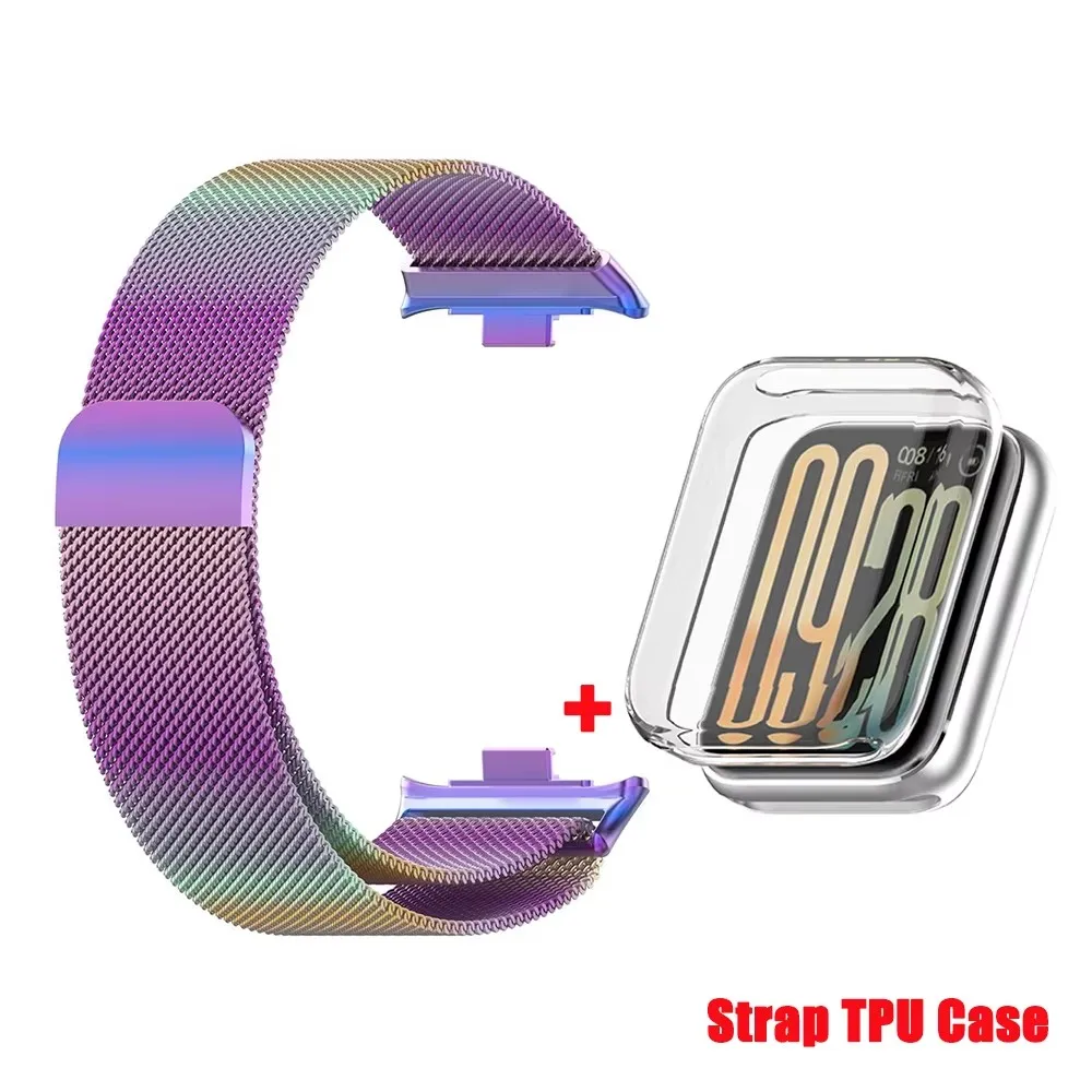 Metal Milanese Loop Wristband with TPU Case for Smartwatch Bracelet Accessories