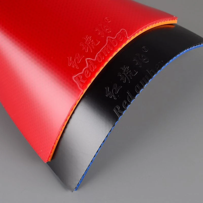 Red Amber Table Tennis Rubber Highly Elastic Stick Rubber Pips-In Ping Pong Astringent Sponge For Table Tennis Training