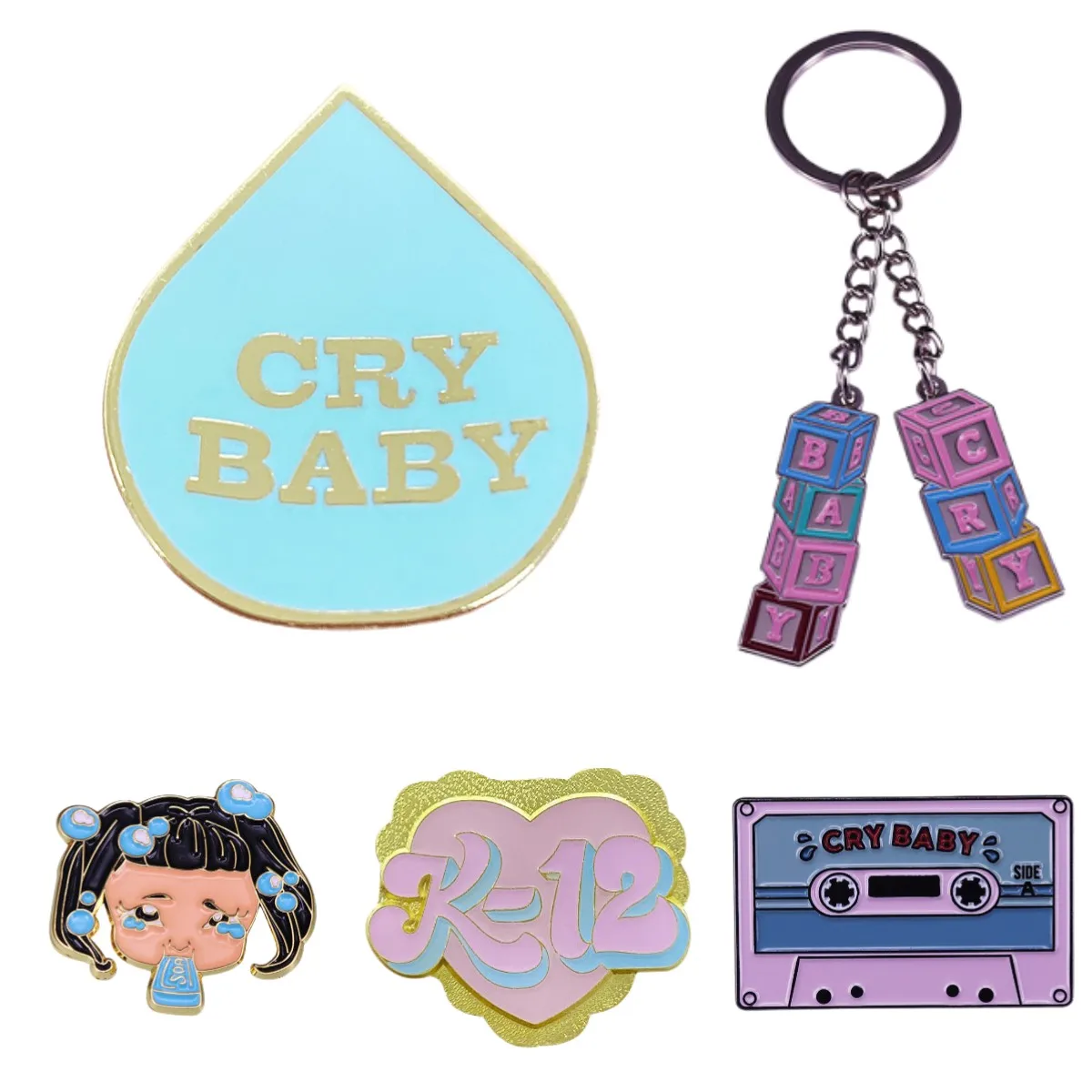 Melanie Martinez Enamel Pins Custom Keychain Tape 'CRY BABY