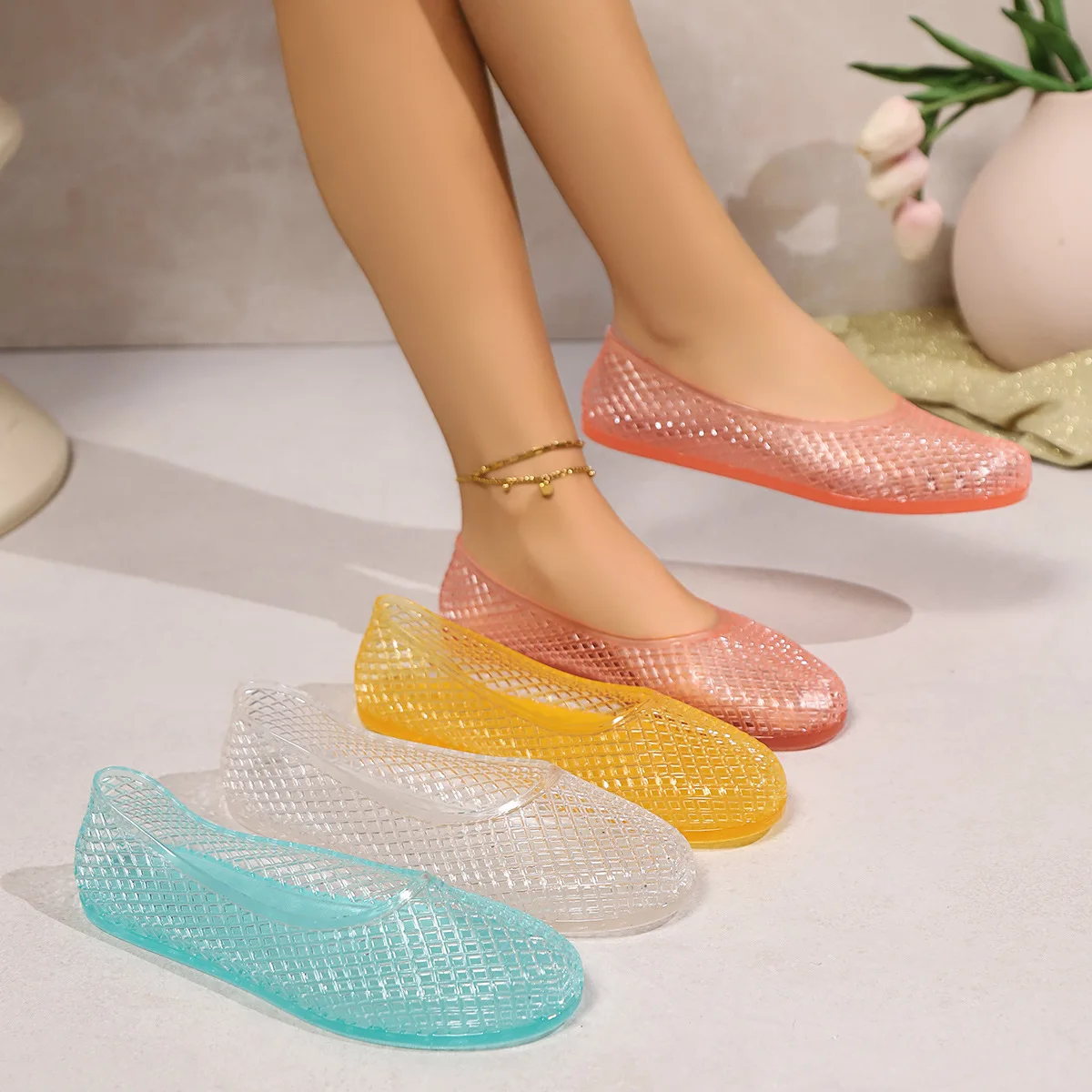 Flip Flops Red Jelly Shoes Adults Jelly Shoes Womens Jelly Sandals