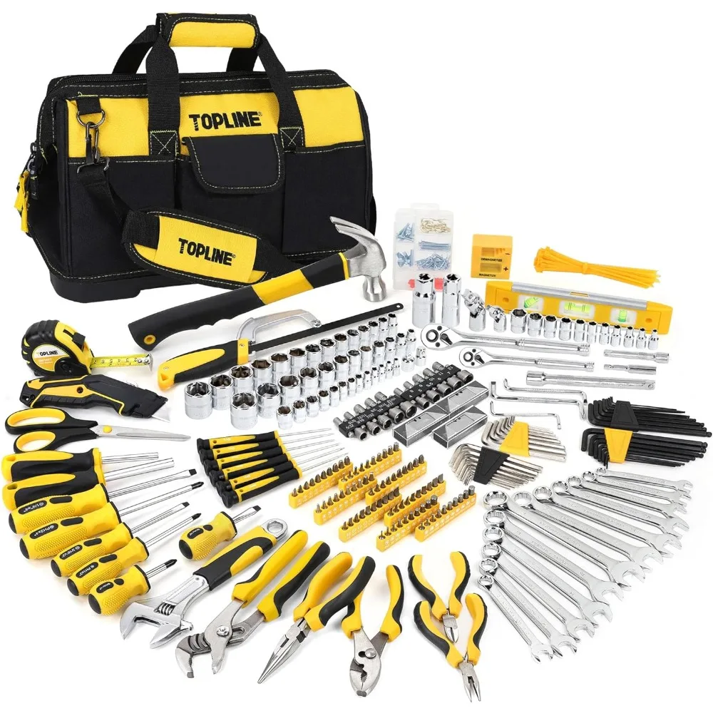 

467-Piece Household Home Sets for Mechanics, 16-Inch Tool Bag with Heavy Duty Home Tool Kit Included, Sets for Men,