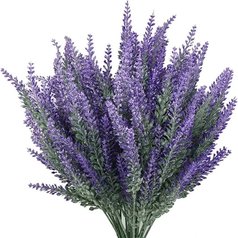 1 Bunch Scrapbook Plastic Lavender Vase for Home Decor Ornamental Flowerpot Artificial Plants Cheap Wedding Decorative