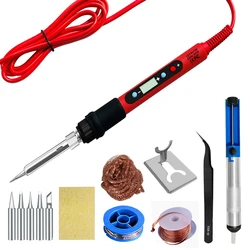 Adjustable Temperature Soldering Iron Kit with LCD Display & Ceramic Heater - 220V EU PLUG (936R SET5)