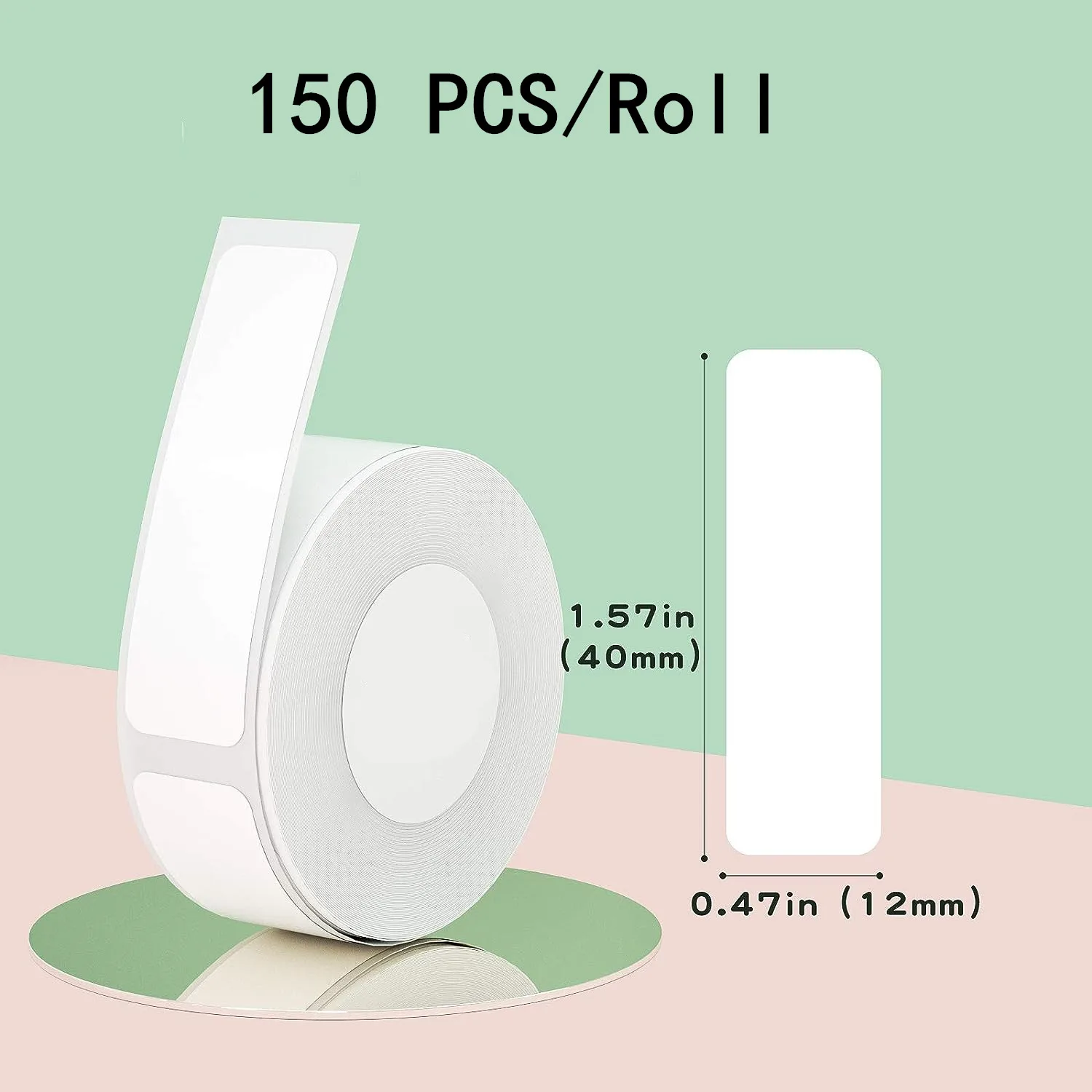 P15 라벨 프린터 스티커, 라벨 테이프 열 프린터 용지, Phomemo D30 Marklife P12 P11 라벨 호환, 12x40mm, 롤 당 160 개