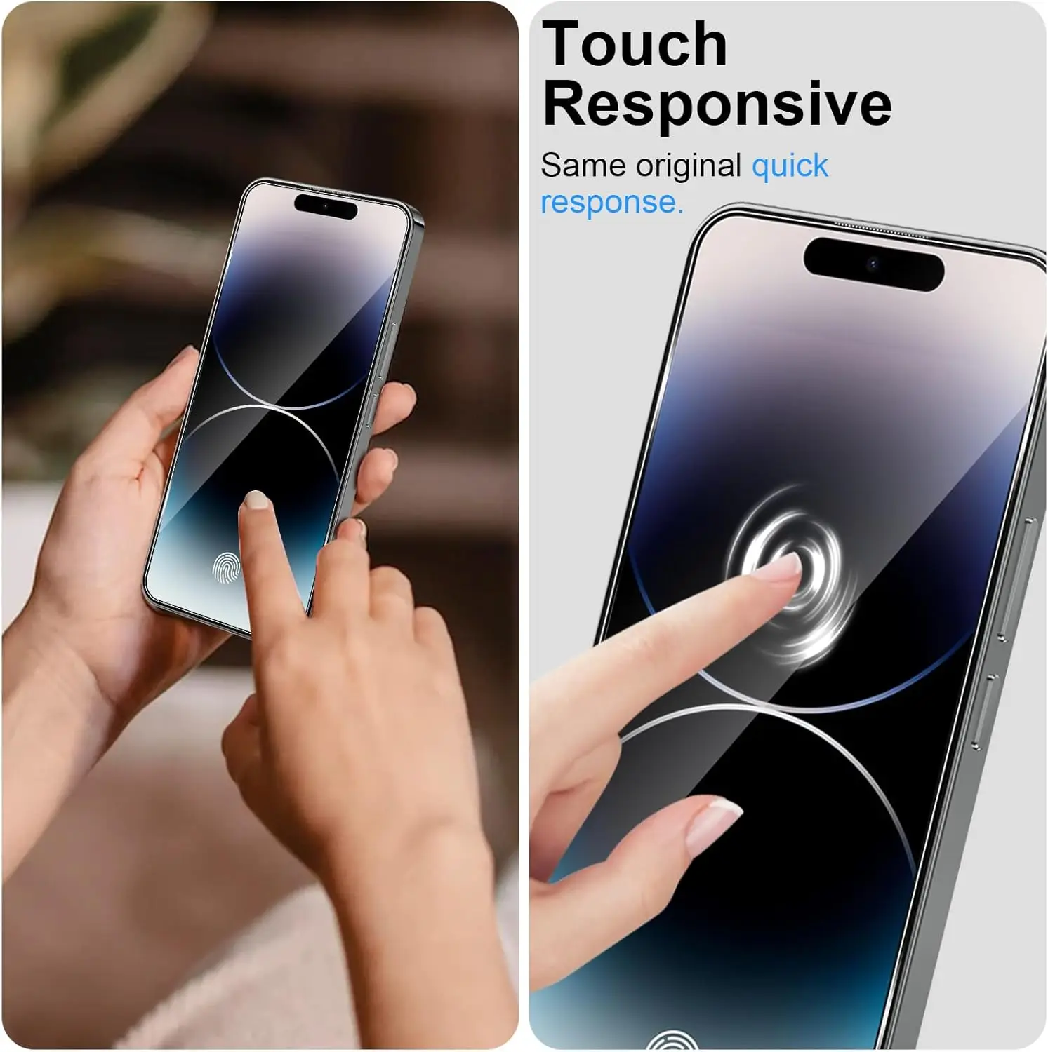 Premium Tempered Glass Screen Protector with Fingerprint Unlock Feature - Multiple Quantity Options Available