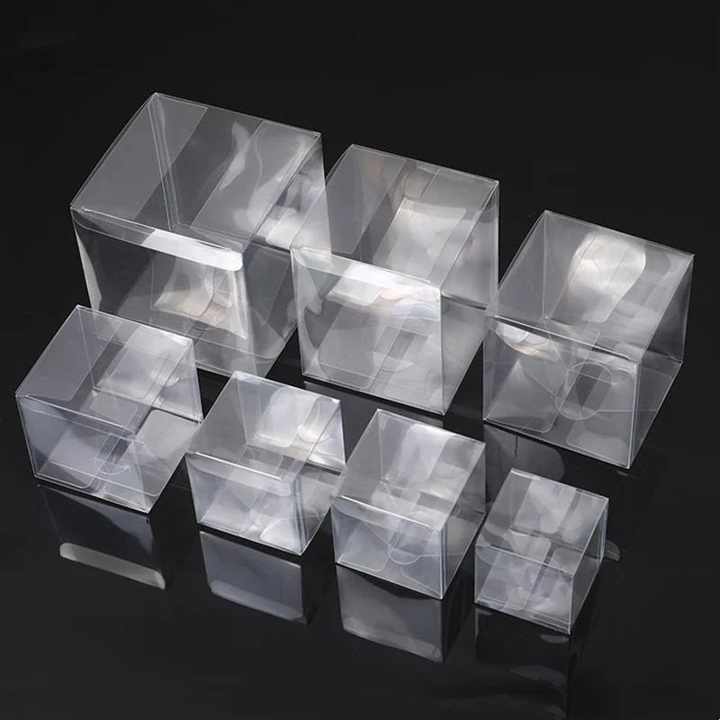 PVC Transparent Plastic Candy Box, Wedding, Kids Birthday, Baby Shower Favor, Chocolate Biscuit Gift, Party Supplies, 10Pcs