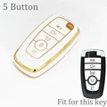 5 Button Gold White