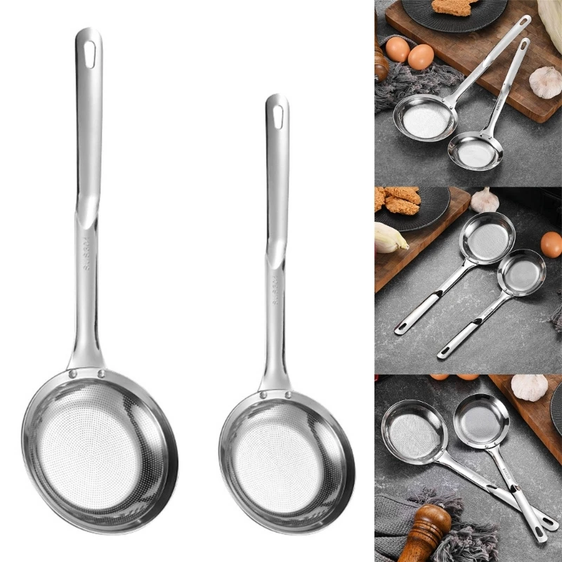 

Универсальная ложка с прорезями из нержавеющей стали, долговечная кухонная утварь, металлическая шумовка, идеально подходит для