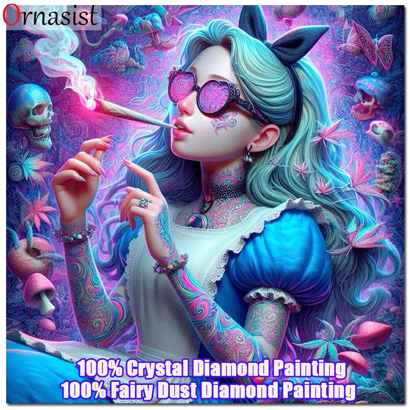 DIY Cartoon Girl Fairy Dust Diamond Painting Kit Home Decor