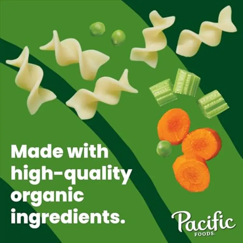 Pacific Foods Organic Chicken Noodle Soup 16.1 oz Can Pack of 12 - Image 4