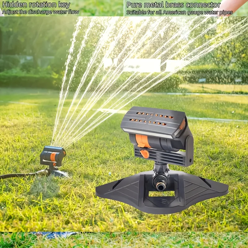1 Stück Gartensprinkler mit 16 Düsen, 180° ° Drehbarer, verstellbarer Kopf, automatisches Bewässerungssystem, große Abdeckungsbereich, einfach zu bedienen
