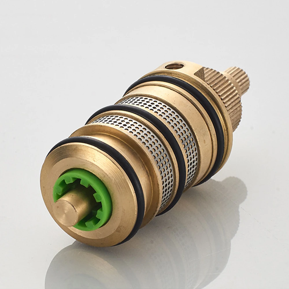 EVERSO Brass Thermostatic Mixing Valve Temperature Control Ceramic Valve for Solar Water Heater Parts Ceramic Cartridge
