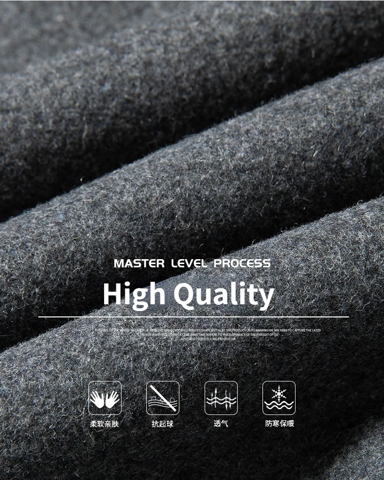 Description Picture 6 of itemWinter Mens Business Wool Coat Fashion Thick Button Up Woolen Coat Men Wool Jacket Oversize Xxxl 4xl Boys Casual Blend Coat