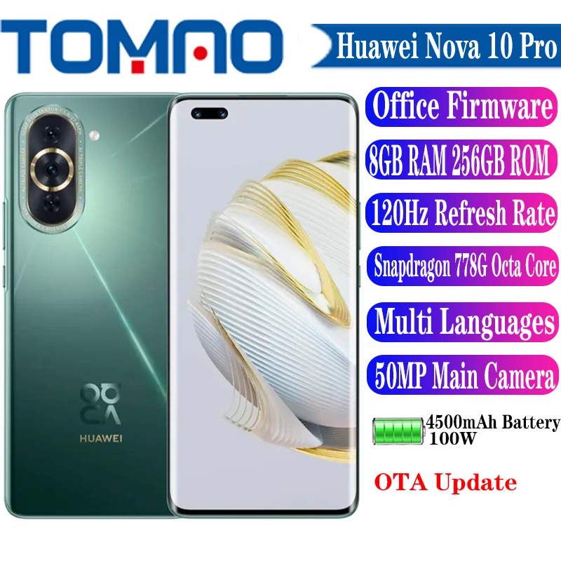 Original Official New Huawei Nova 10 Pro 10pro Smartphone 8gb Ram 128gb ...