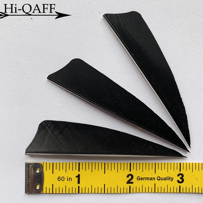 

50 Pcs Right/Left Wing 3 Inch Natural Turkey Feathers Shield Cut Archery Parts Black Fletches Feather Arrow Parts