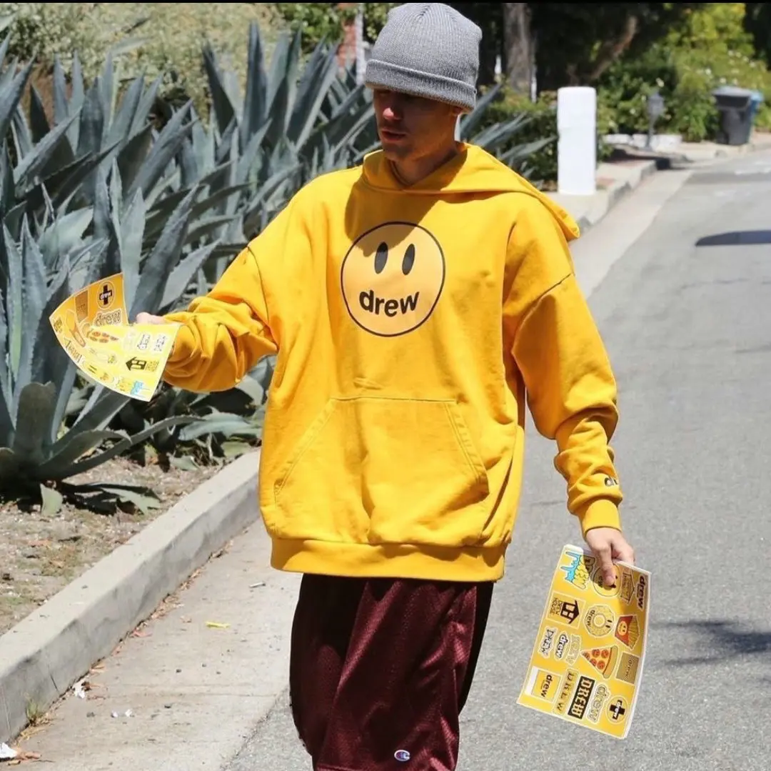 Drew Justin Bieber Smiley Yellow Sweatshirt hoodie 1
