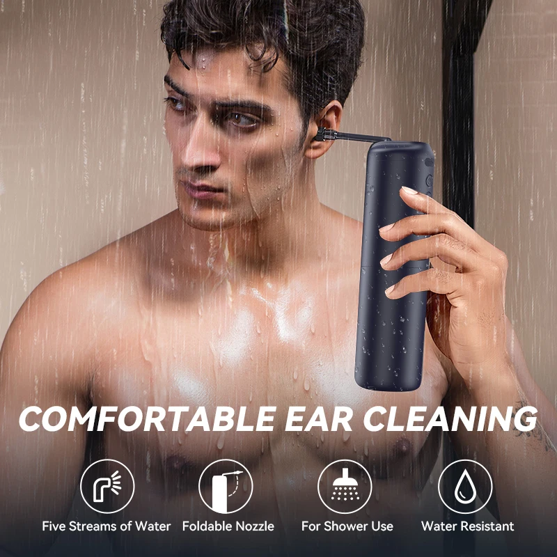 Electric Ear Wax Removal 2000mAH Ear Cleaner Water Powered Ear Cleaner with 10 Reusable Replacement Tips Effective for Ear Clean 6
