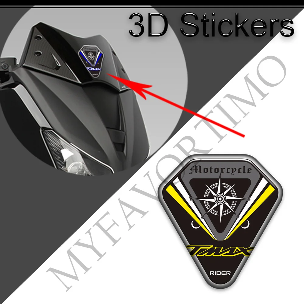 For YAMAHA TMAX 400 500 530 560 750 Stickers Decal Scooters Emblem Badge Logo Windshield Windscreen Screen Wind Deflector