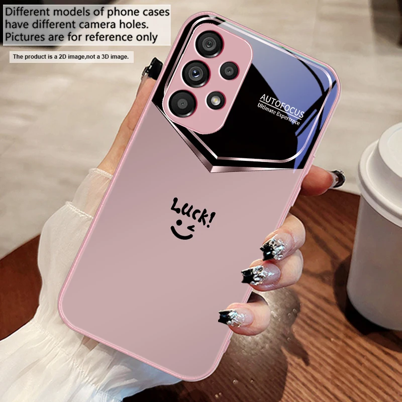 Light Purple Happiness Glass Phone Case