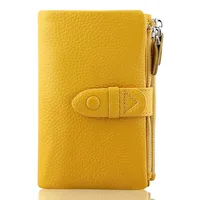 Short Genuine Leather Wallet for Woman 2026 New Soft First Layer Cow Leather Purse Fashion Ladies RFID Card Holder Clutch - Image 2