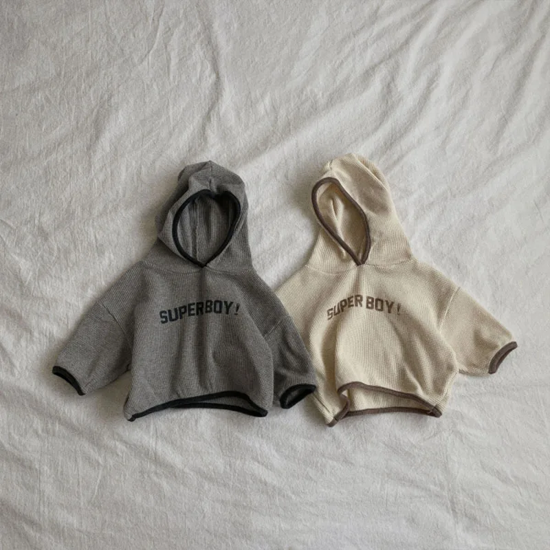Children Sweatshirt Fashion Letter Print Baby Boy Long Sleeve Hoodie Cotton Children Casual Hooded Sweatshirt New Kids Clothes Spring Boys Tops