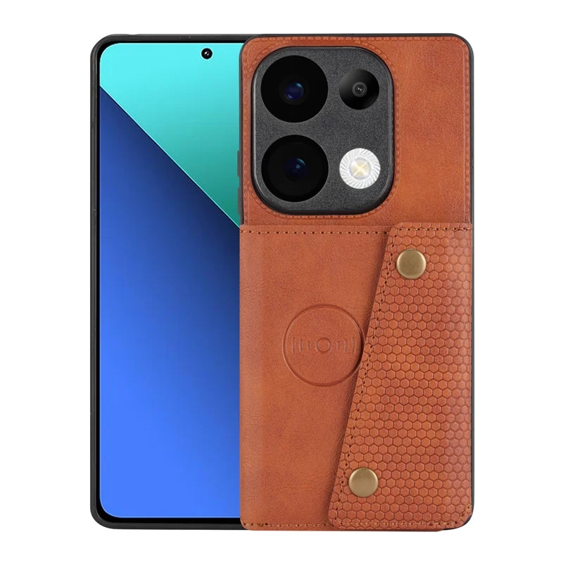 Leather Magnetic Wallet Phone Case with Card Slot Holder