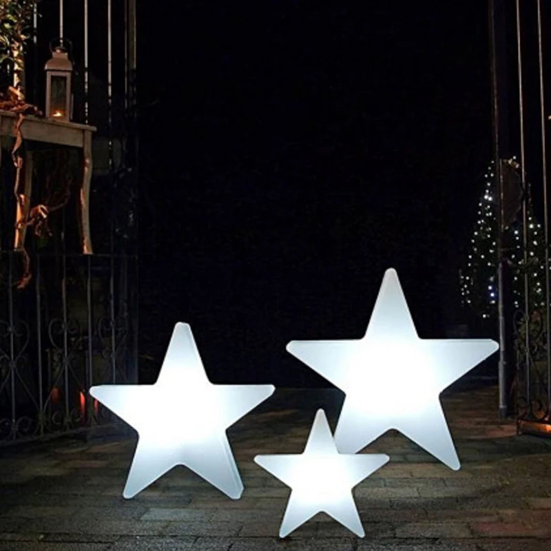 led luminous pentagram lamp waterproof colorful light garden decoration star lamp outdoor decoration pentagram stool