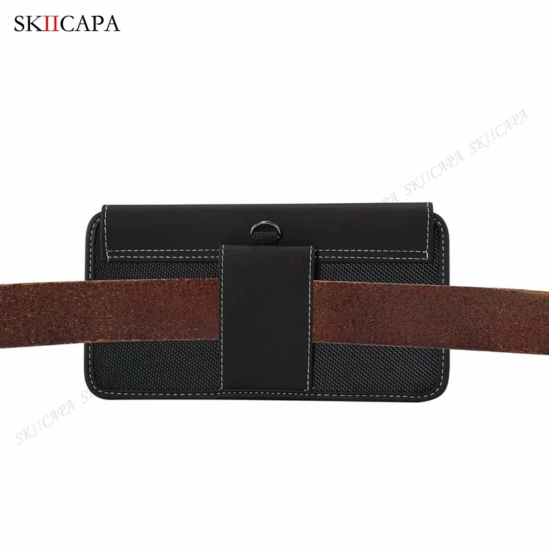 Oxford Cloth Phone Pouch with Belt Clip - Universal Holster Waist Bag