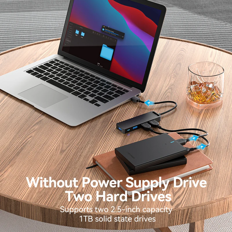 Hub Vention 3.0 a 4 porte, sottile, USB, per mouse e tastiera, compatibile con MacBook Pro, Air, PC, laptop, Xiaomi, Xbox e PS5._voghion.com