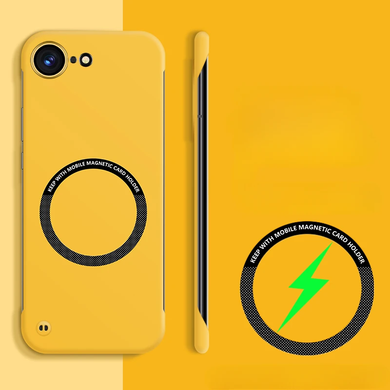 Frameless Shockproof Matte Thin Phone Case with MagSafe Compatibility