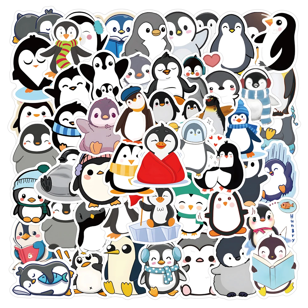 

10/30/60pcs Penguin Graffiti Stickers Kawaii Animals Waterproof Decals Sticker Toys for Motorcycle Stationery Helmet Skateboard