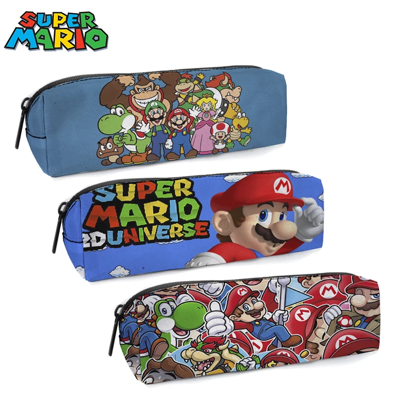 

Super Mario Cartoon Pencil Case Game Anime Peripherals Figures Childre's Storage Pencil Bag Cute Durable for Kids Birthday Gifts