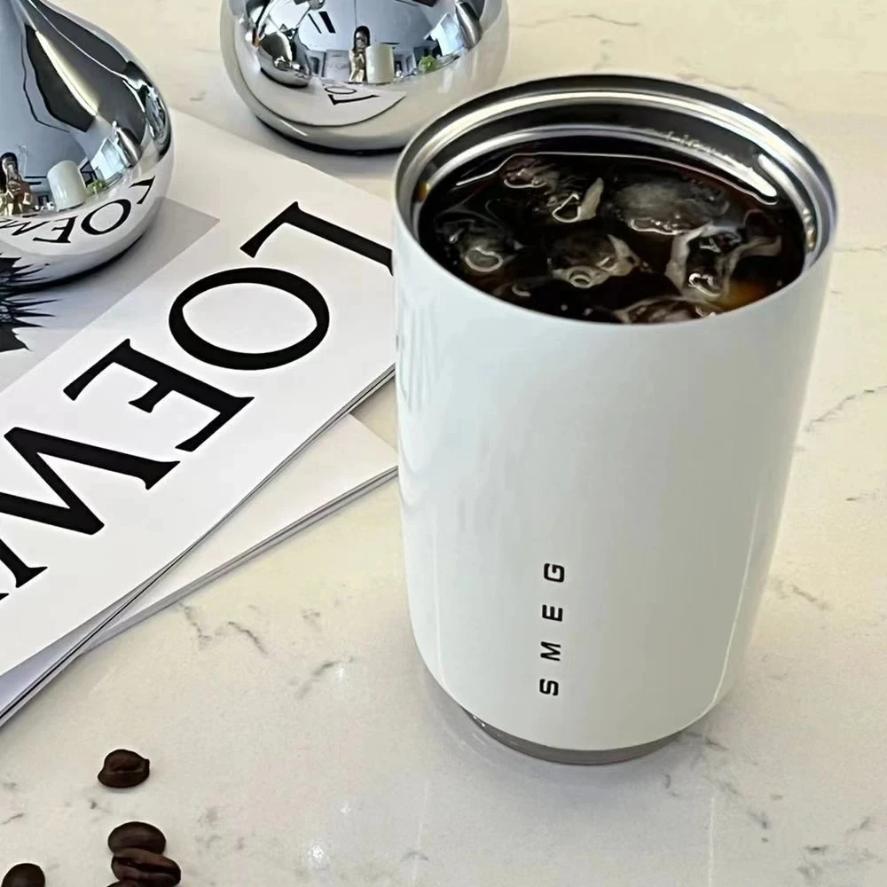 SMEG 240ML Coffee Beverage Cup Travel Portable Drinking Cup Stainless Steel Vacuum Leak proof Coffee Thermos coffee cup coffee mug