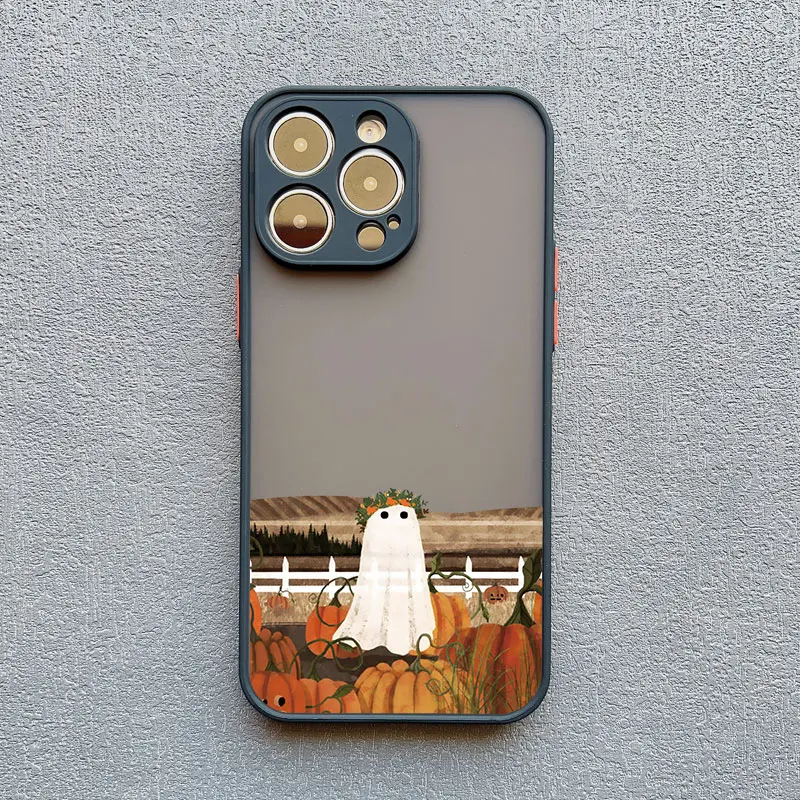 thumbnail image 1 of Bonita funda de teléfono Ghost para iPhone, cubierta trasera a prueba de golpes, 15, 14 Plus, 13, 12, 11 Pro Max, Mini, XS, X, XR, SE2020, 7, 8 Plus, 1 of 5