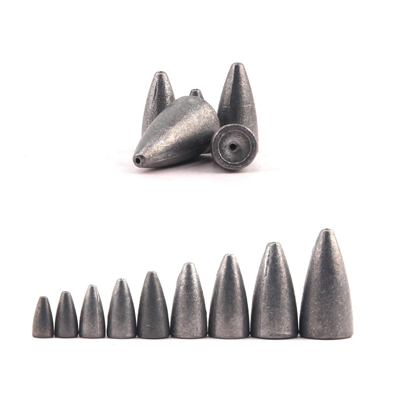 

5pcs Fishing Lead Sinker 1.8g 2.5g 3.5g 4.5g 6.5g 10g Jig Bullet Shaped Lead Weight Sinkers Casting Fishing Tackle Accessories
